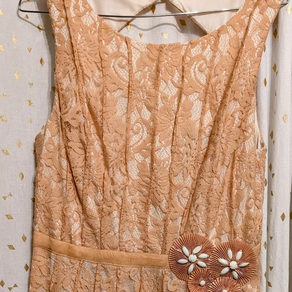 Vintage M60 Miss Sixty: Peach dress with Shell decor
